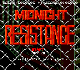 Midnight Resistance (USA) Title Screen